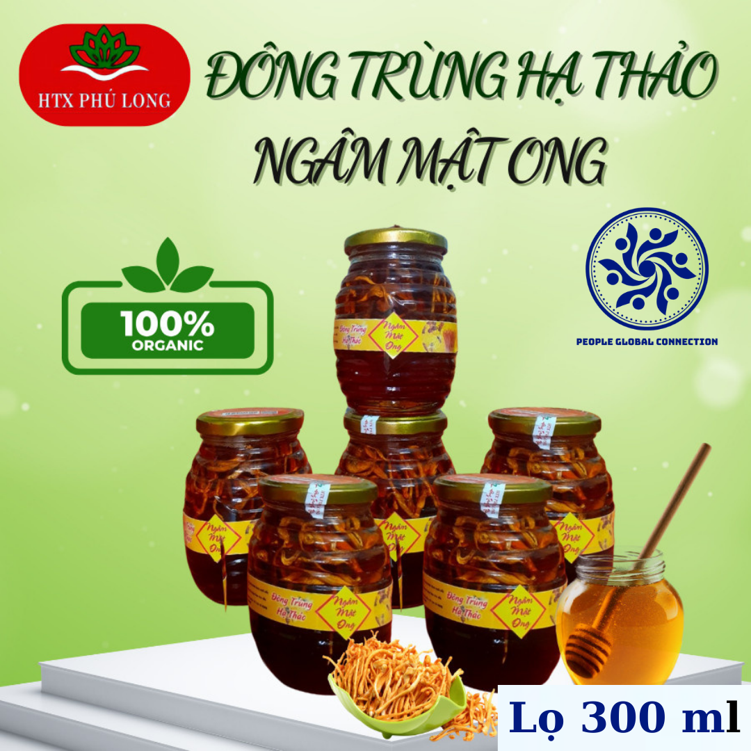 Đông Trùng Hạ Thảo Ngâm Mật Ong (Lọ 300 ml)
